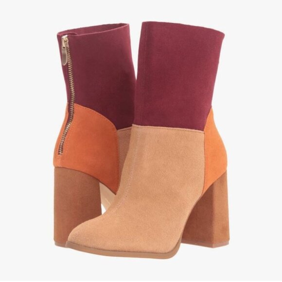 Chinese Laundry Shoes - Chinese Laundry Tri Color Suede Booties New In Box